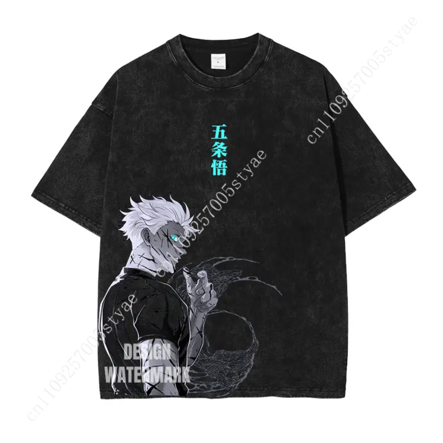 Quilt Cotton Summer - Gojo Satoru Grafik Baskılı Tişört Anime