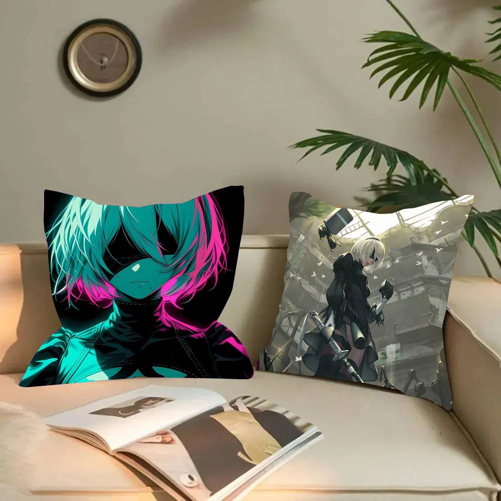 Home Fashion Textiles - Nier Automata Anime Dövüş Oyunu Yastık