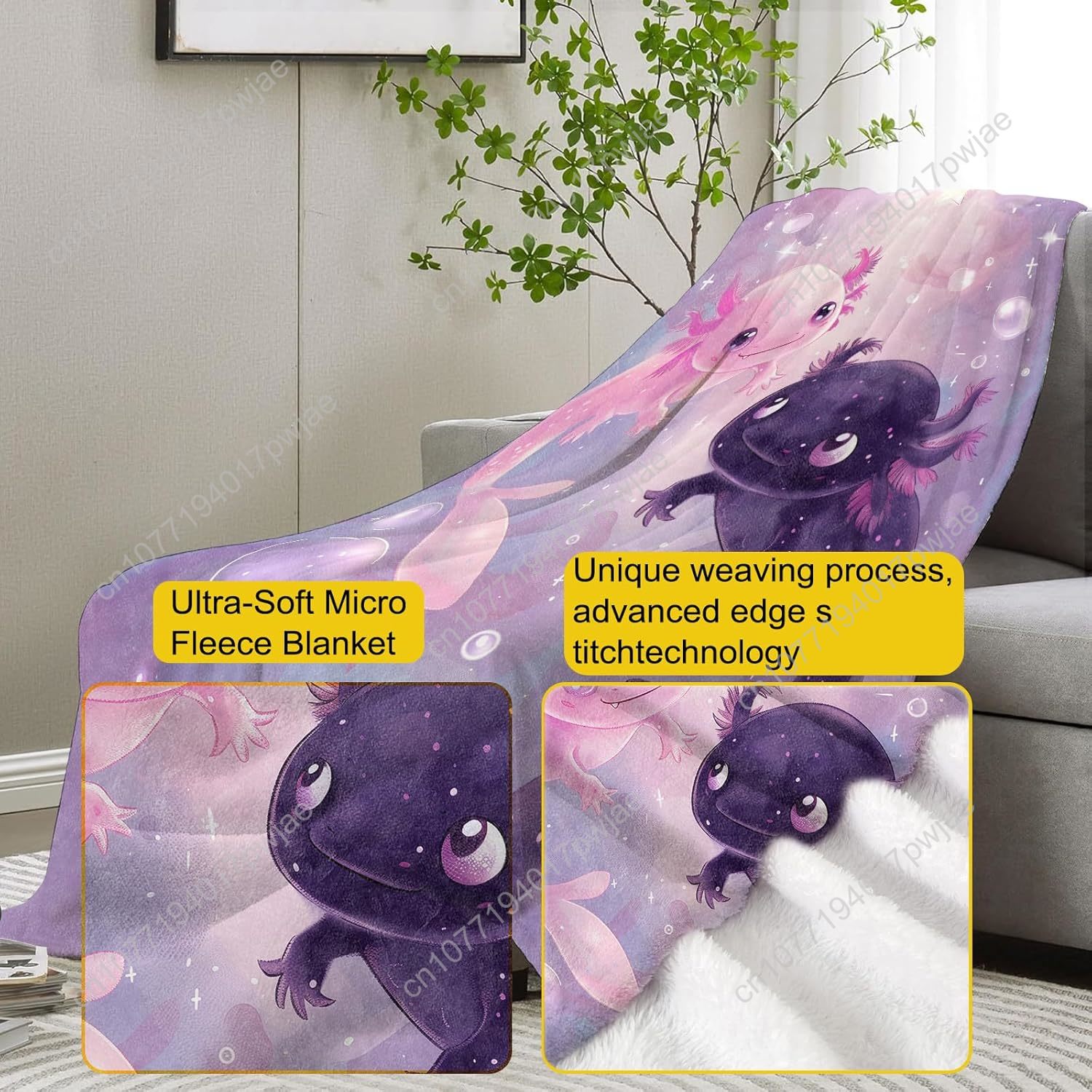 Axolotl Battaniyesi Sevimli Ax - Home Textile incelemesi ve fiyatı