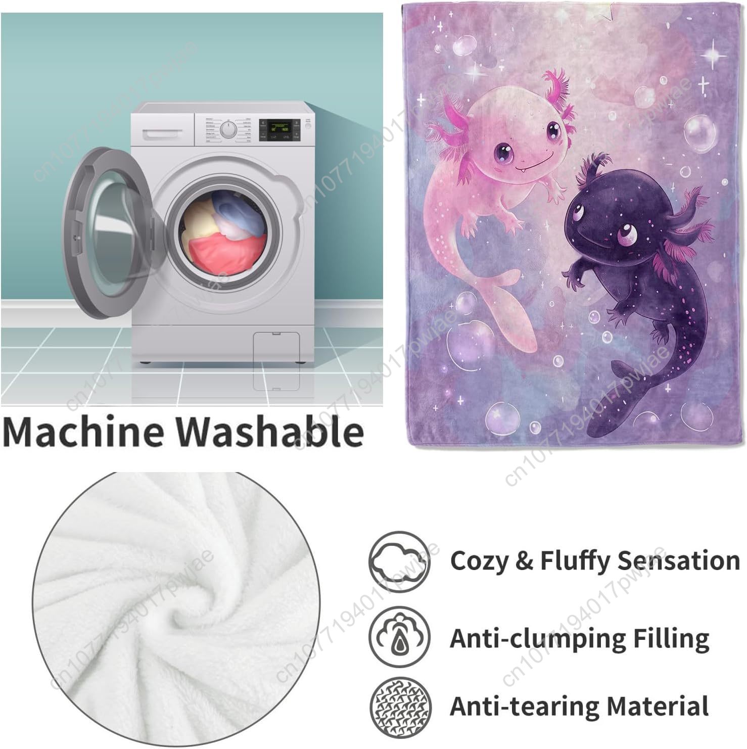 Axolotl Battaniyesi Sevimli Ax - Home Textile incelemesi ve fiyatı
